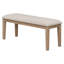 Ensemble de salle à manger 6 pièces de style classique et traditionnel, comprenant une table de salle à manger, 4 chaises rembourrées et un banc -472904770-472904768