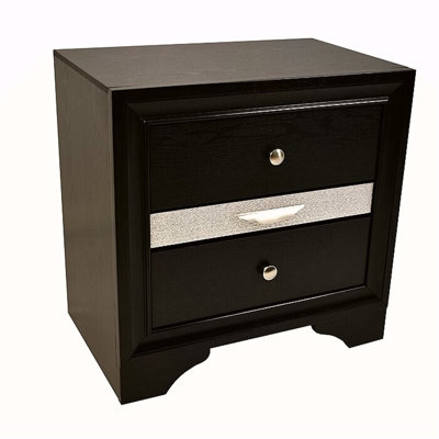 Traditional Style 2 Drawer Nightstand Made With Wood