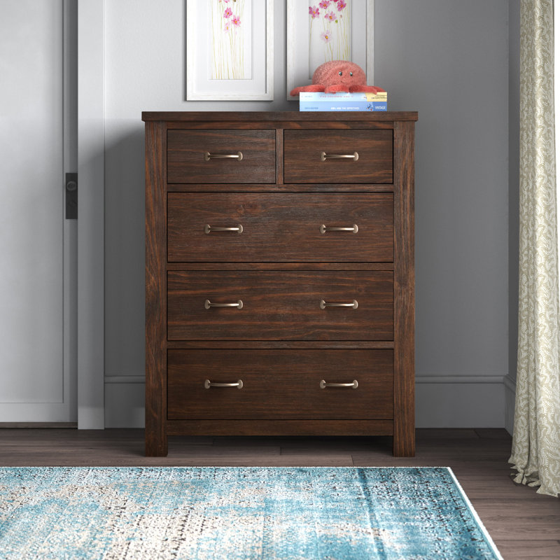 Commode 5 tiroirs Mateo, Espresso