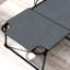 Fauteuil de bronzage 2 pièces avec 5 angles, trou de lecture, poche latérale, pliable, gris pour la terrasse, la plage, la chaise longue pliante d'extérieur de, pièce, 5 degrés d'inclinaison, poche et bain de soleil