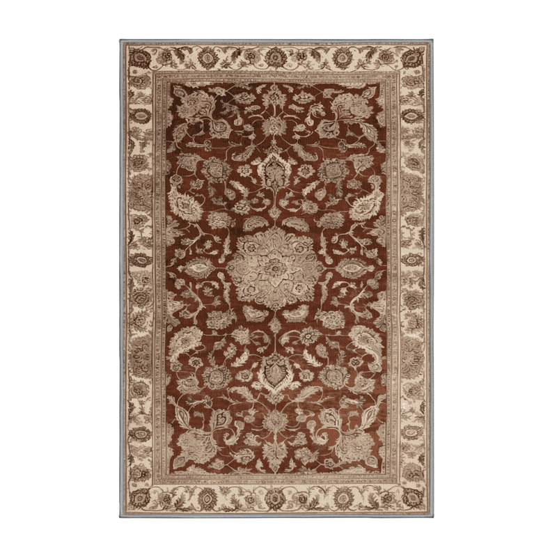 Machine Washable Persian Gray Area Rug, Rectangle 2' x 3'