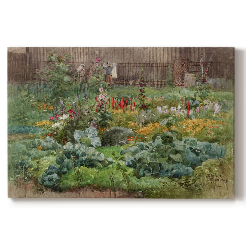 Paysage rétro - Lxxi, H 33 po x l 49 po x P 1,5 po, Toile tendue