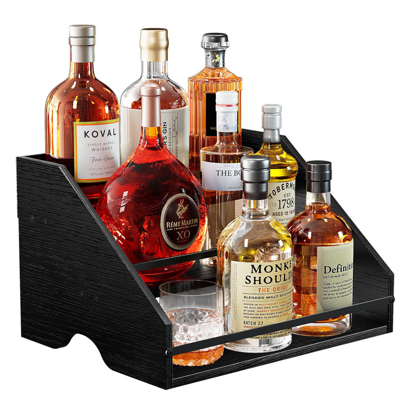 9 Bottle Wine Bottle Rack Black