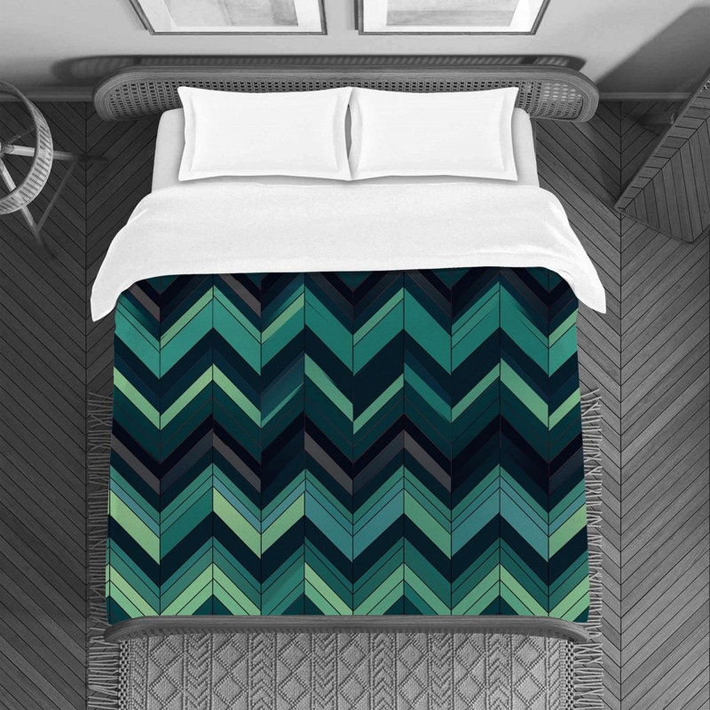 Chevron / Zig Zag Duvet Cover, Twin Duvet Cover
