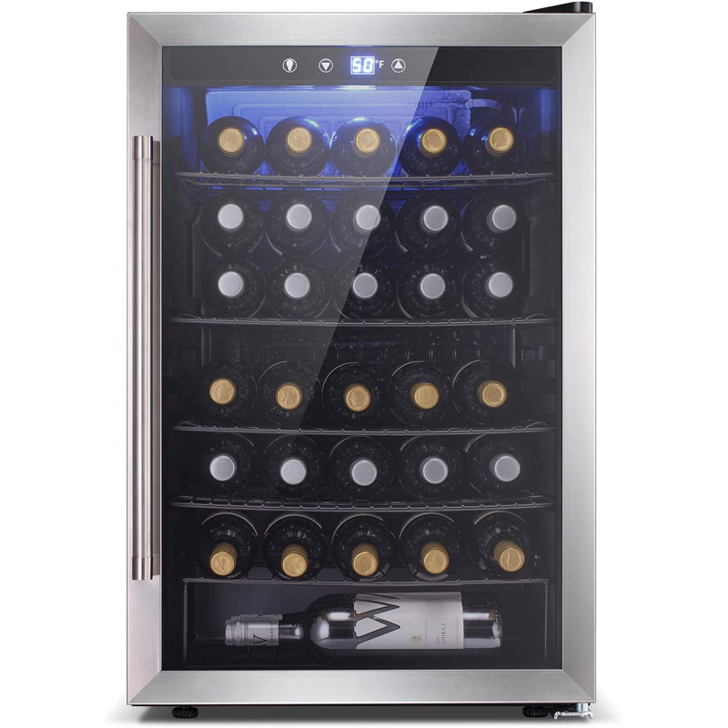 4.4 cuft 24 Bottle and 145 Can Single Zone Freestanding Wine and Beverage Refrigerator, Grey