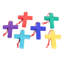 3.4'' Handmade Wood People Finial Ornament