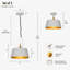 Suspension conique en or blanc de 10 pouces à 1 lumière, à intensité variable (ensemble de 2)
