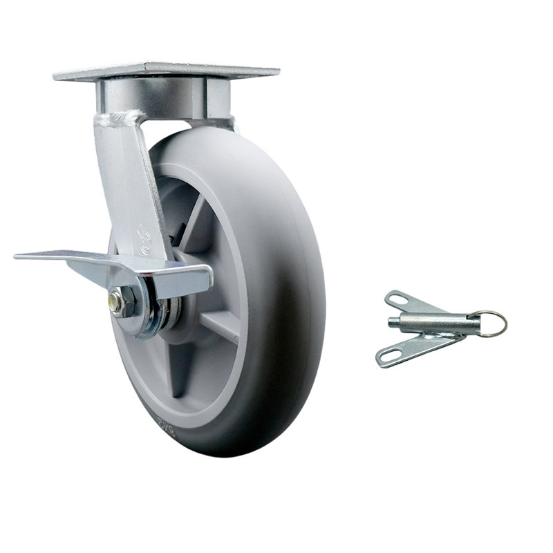 Kingpinless Thermoplastic Rubber Caster