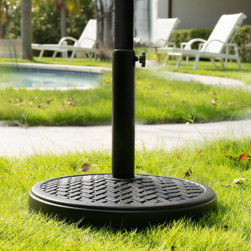 Tyleia 45 lb Base de parasol autoportante en béton, noir