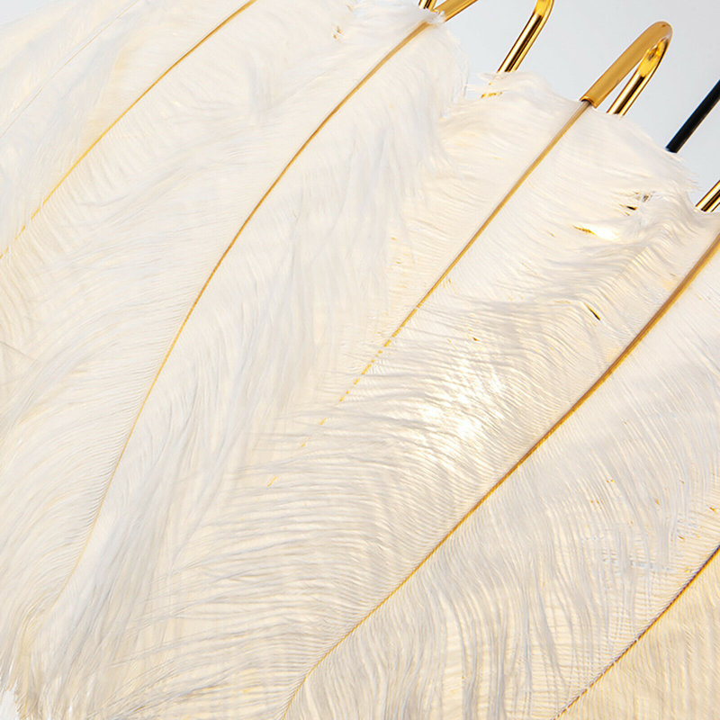 1 - Light Unique/Statement Feather Pendant Nordic Art Ceiling Light Chandelier
