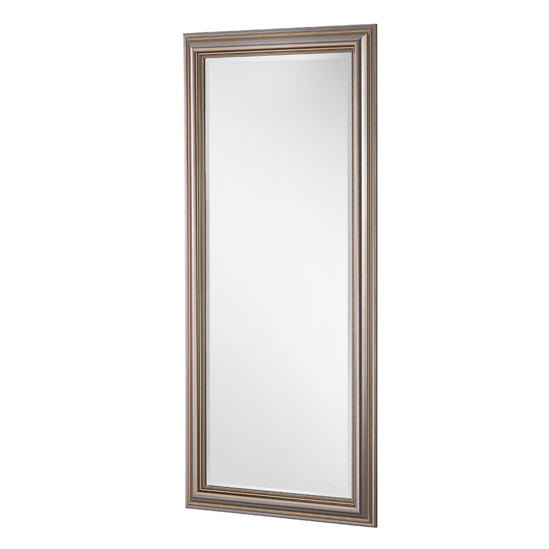 Magdalene Beaded Framed Wall Mounted Accent Mirror, 77.5cm H x 169cm W, Champagne