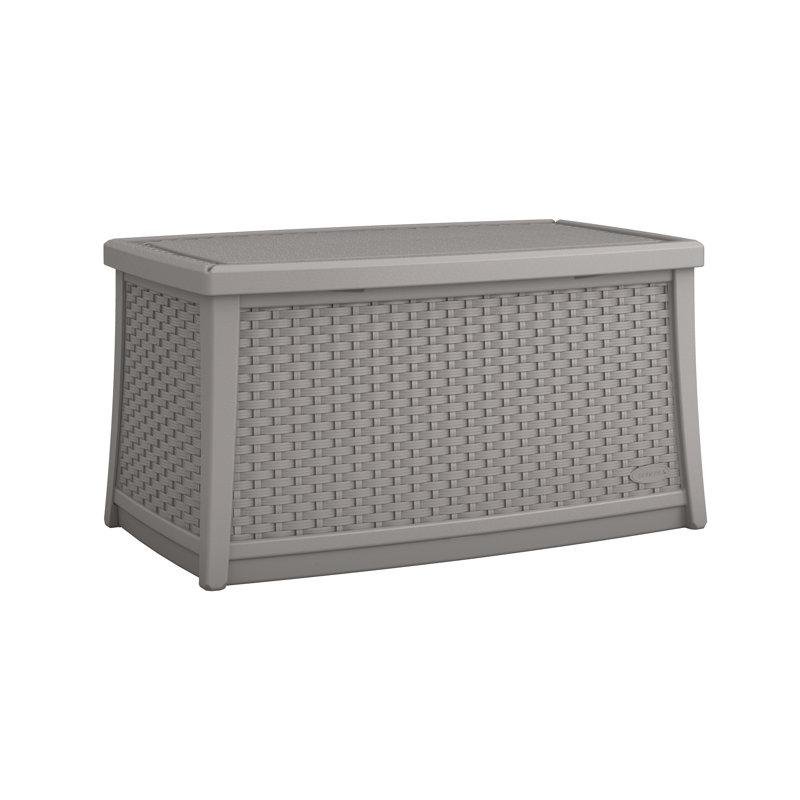 Table basse en résine avec rangement pour l'extérieur pour l'extérieur l 34,81 po x P 9,06 po Suncast, fabriquée aux États-Unis
