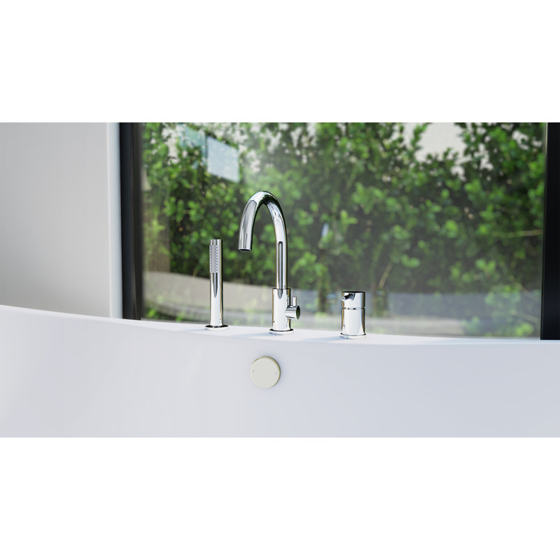 Robinet de baignoire à fixation sur le comptoir avec douche à main 12 po x 7 po DreamLine Montego, Chrome