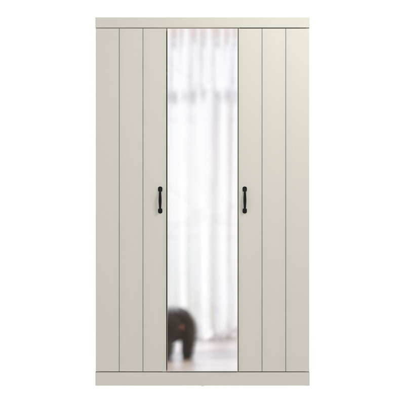 Allington Allington 3 Door Manufactured Wood Wardrobe, Light Grey