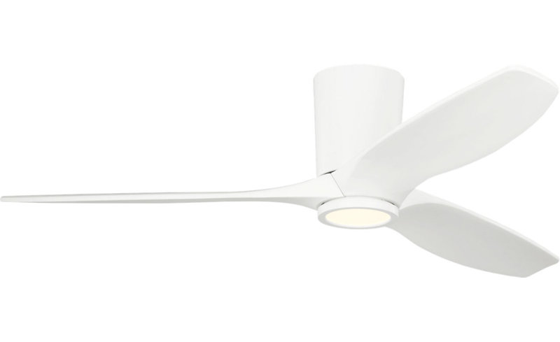 Seyra Smart Hugger LED Ceiling Fan, Matte White, 52" Wide, Matte White