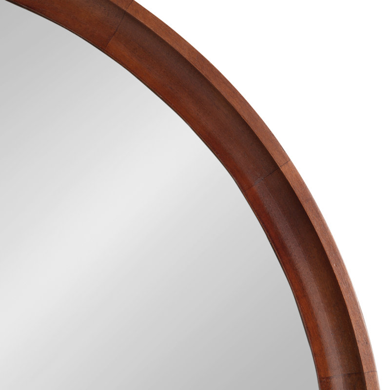 Miroir Zoie, 30 po x 30 po, Bois brun foncé
