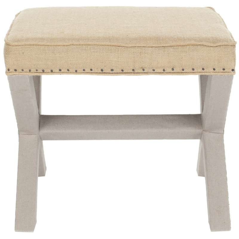 Vernon Square Solid Colour Standard Ottoman, Taupe