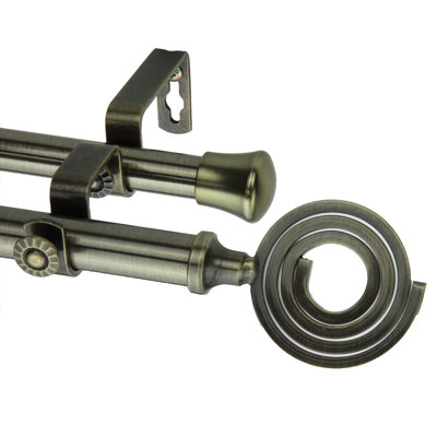Heavener Stainless Steel Adjustable Double Curtain Rod