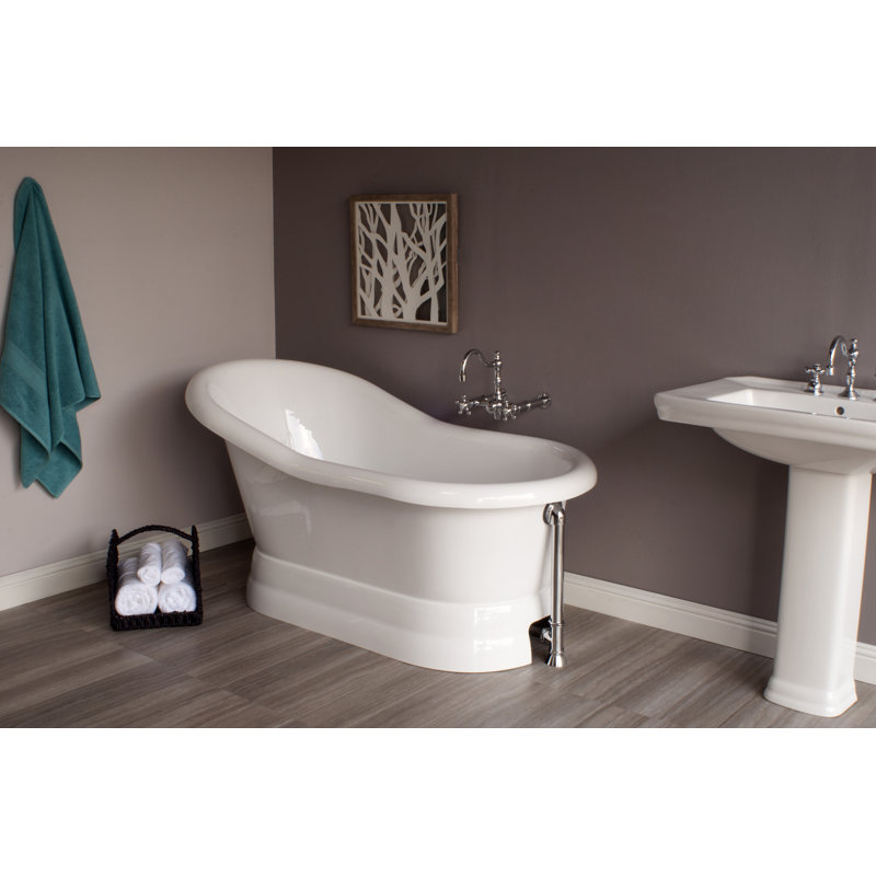 The Madrone 5 ft. Single Slipper Pedestal Acrylic Tub by Strom Living