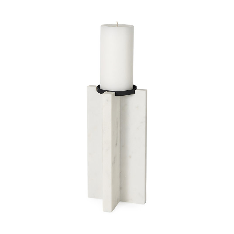 Ayante Marble Tabletop Pillar, 10.5'' H x 3.5'' W x 5.5'' D