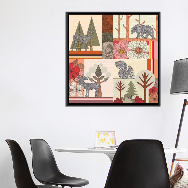 Woodland, impression sur toile tendue, H 37 po x l 37 po x P 1,5 po, Cadre noir