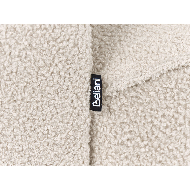 Cayser 3 Seater Corner Sectional, Beige Boucle