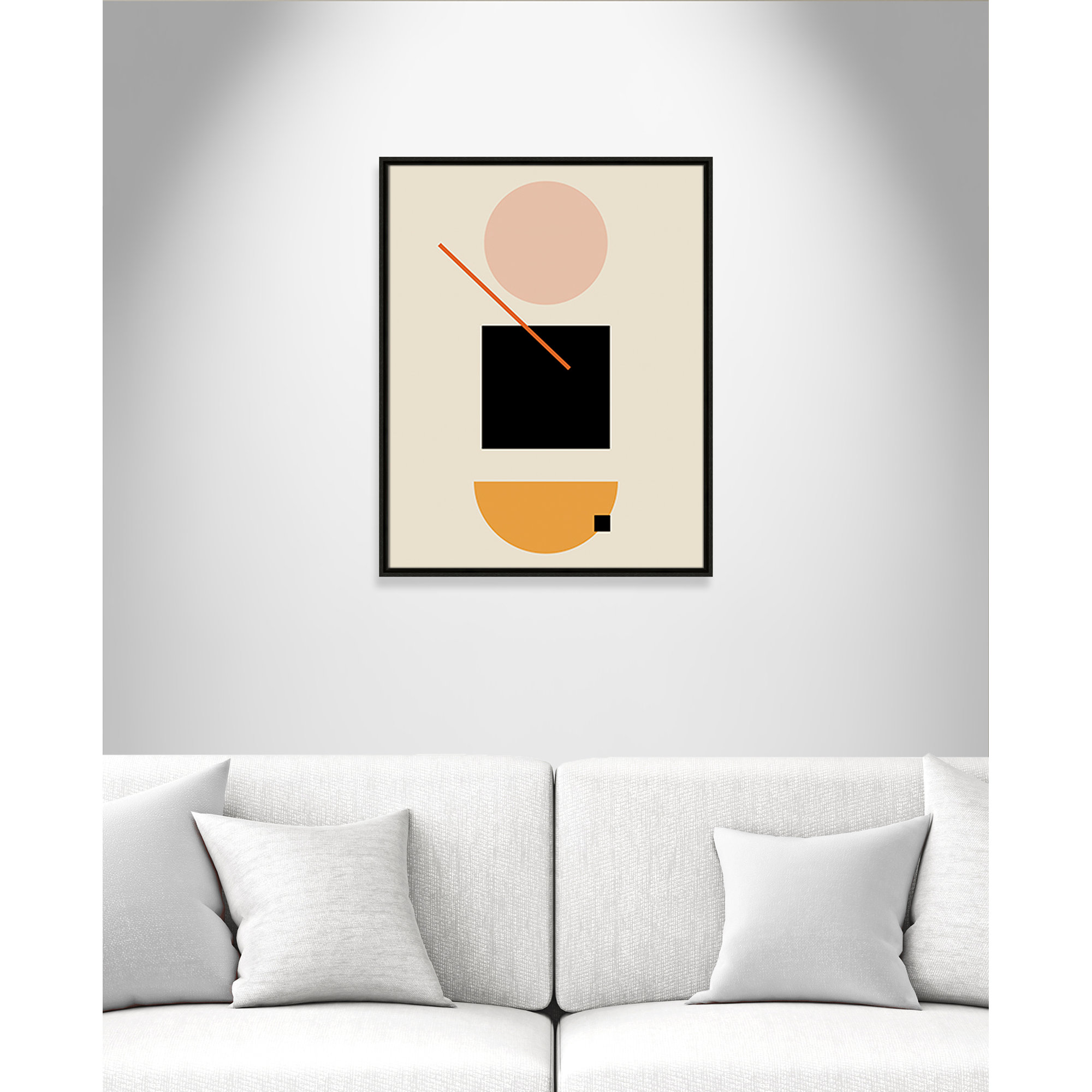 Simple Shapes by Daniela Santiago, 29.5" H x 23.5" W x 2" D, Espresso Framed