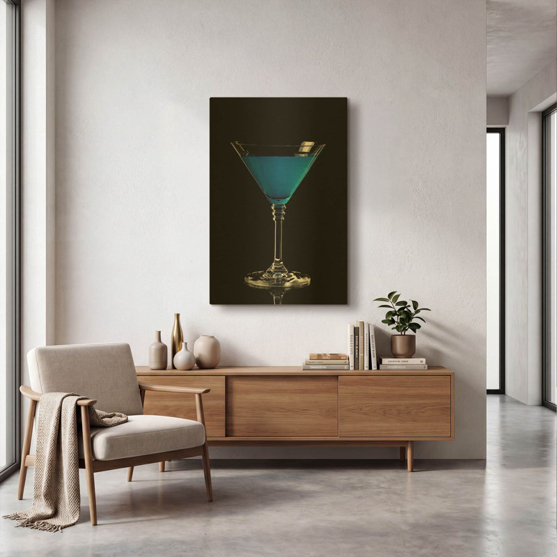 Tableau mural en métal doré « Blue Curacao » de luxe, 61 x 91 cm, 24"x36"