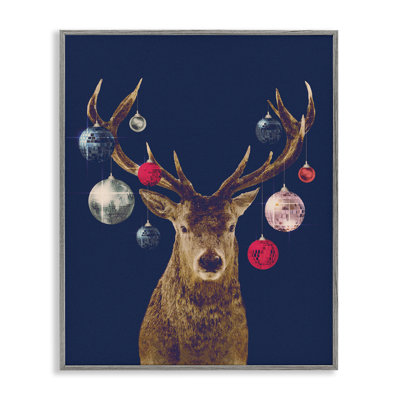 «Deer & Shining Ornaments», art de la giclée encadrée par Victoria Barnes