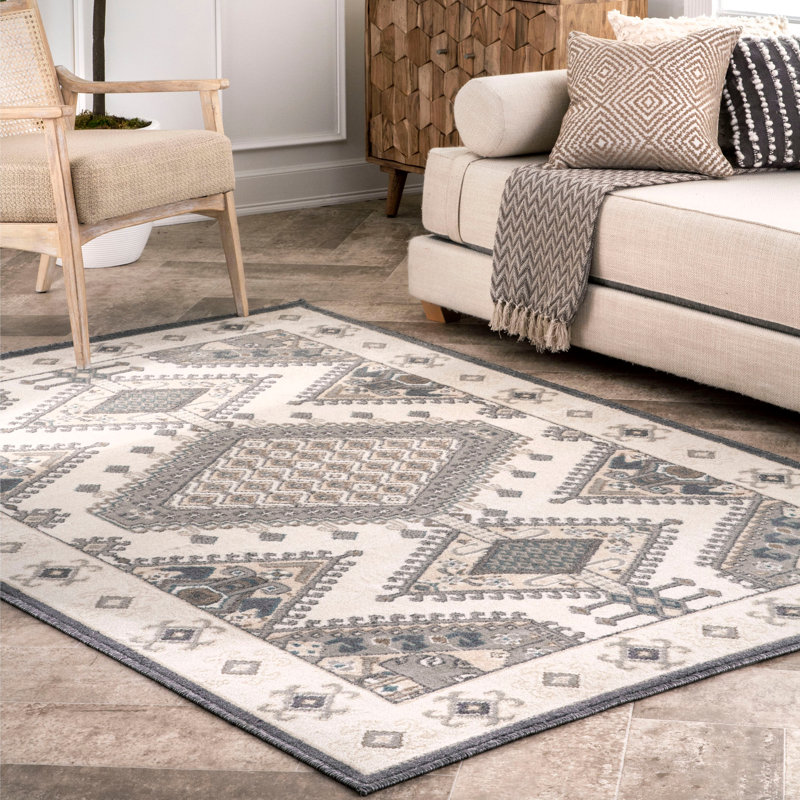 Tapis crème Montecito, Rectangle 5 pi x 8 pi