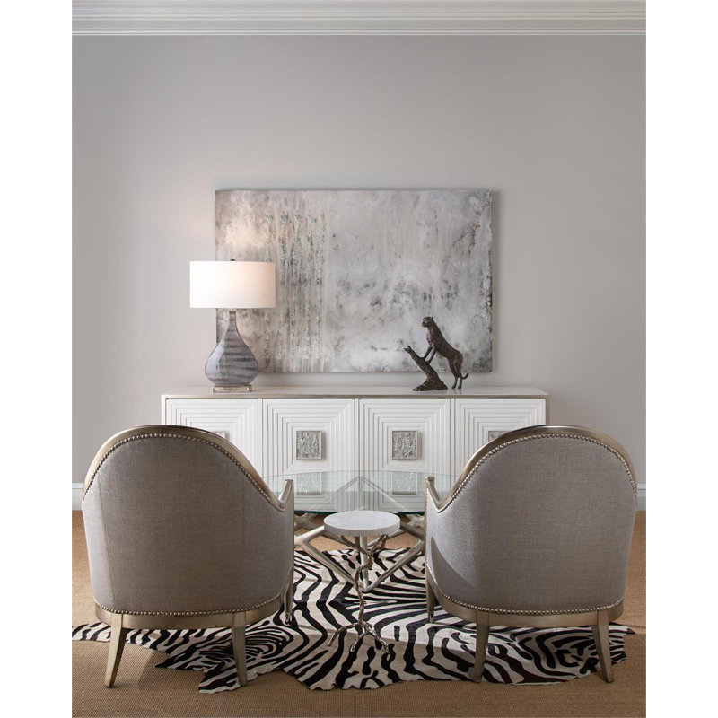 Table de bout en marbre crème