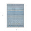 Tapis intérieur / extérieur lavable quadrilobe bleu ciel et bleu denim HomeRoots 3 pi x 5 pi
