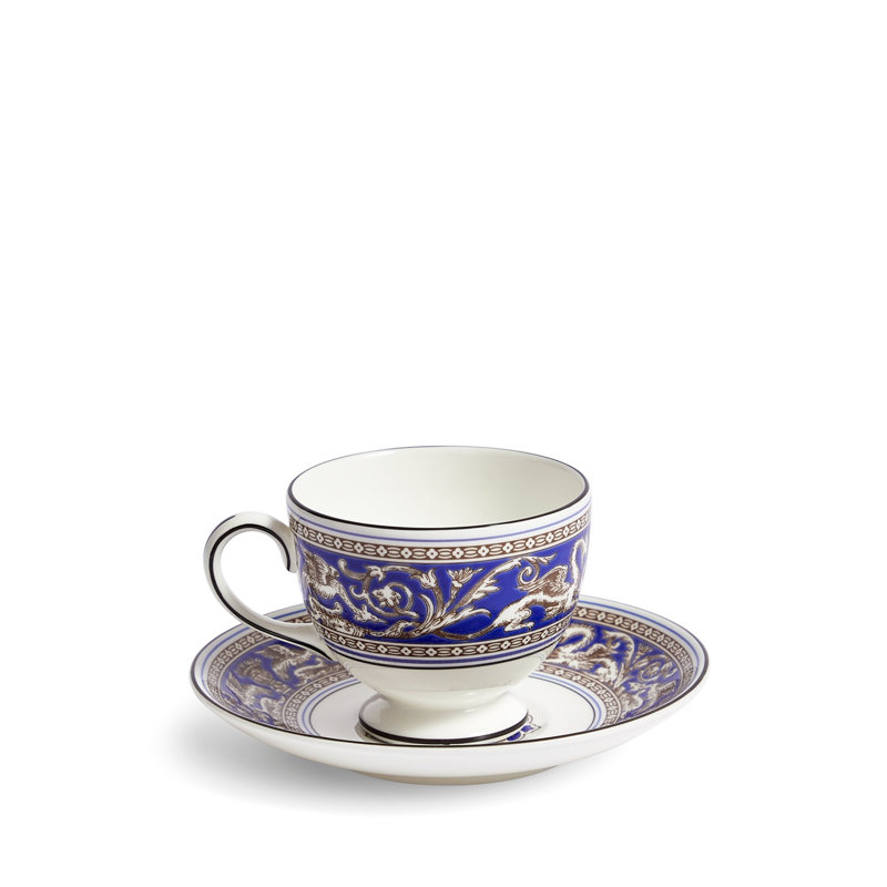 Wedgwood Florentine Colours Teacup & Saucer 5.8 fl oz, Marine