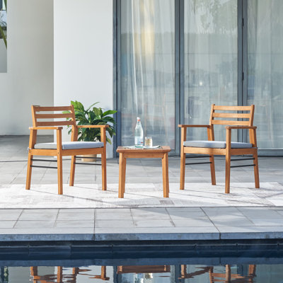 Jeshia 2 - Person Patio Conversation Sets with Cushions