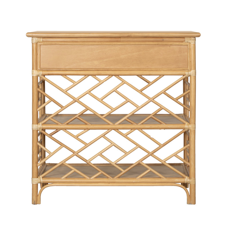 Chippendale End Table, Natural