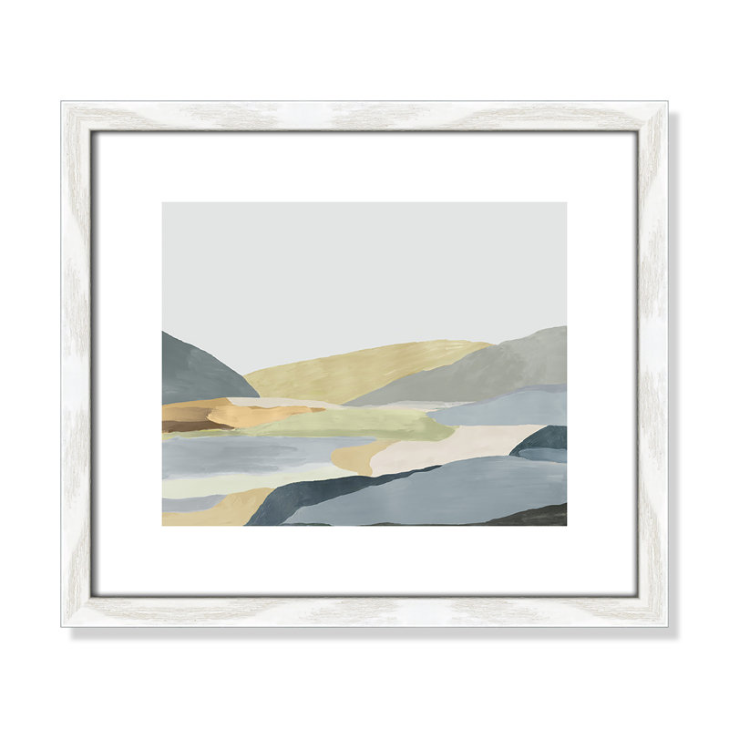 Blair «Warm Hills II», reproduction d'art sur papier encadrée, H 13 po x l 15 po x P 0,75 po, Papier avec cadre blanc