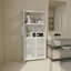 Armoire de rangement en bambou blanc