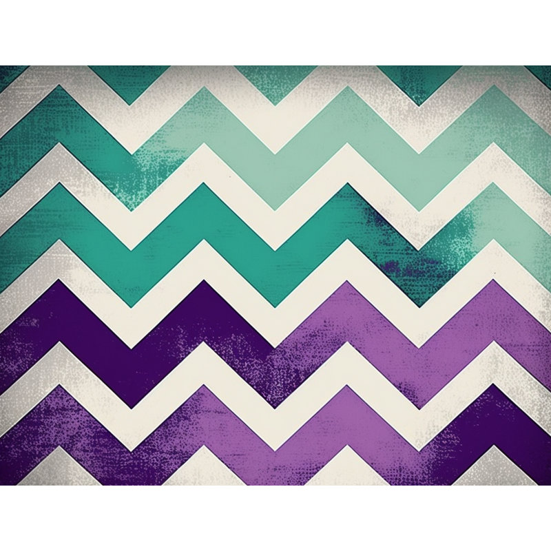Chevron Comforter, King Comforter, Purple/Turquoise