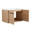 Meuble-lavabo de 30 pouces - chêne avec lavabo à poser en résine, armoire 2 portes, durabilité, lavabo de 61,3 lb de conception américaine