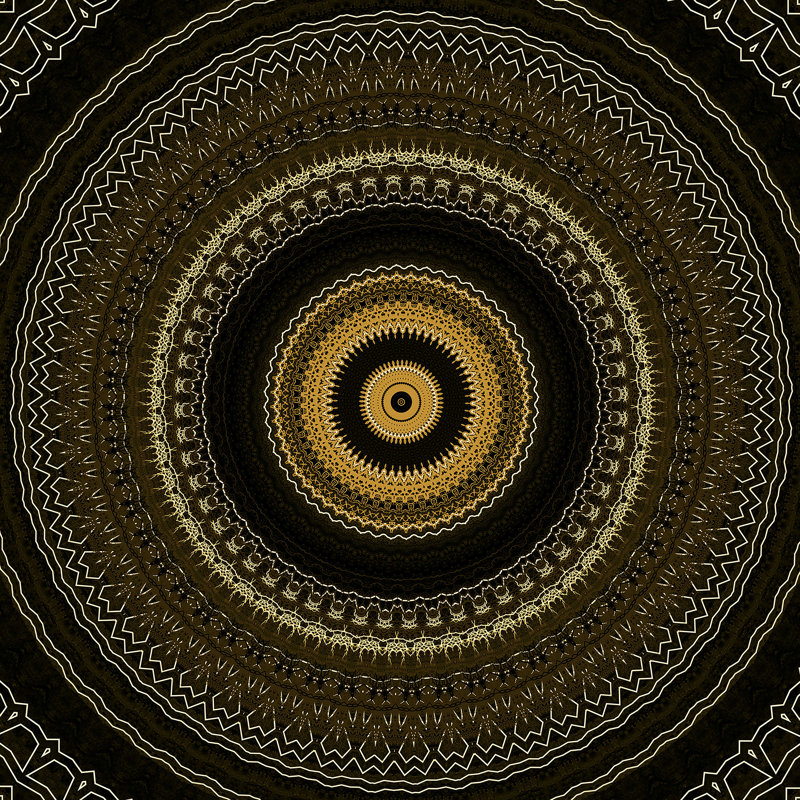 «Sheila Wenzel-Ganny Rich Brown Mandala» par Sheila Wenzel-Ganny - reproduction d'art sur toile tendue, H 12 po x l 12 po