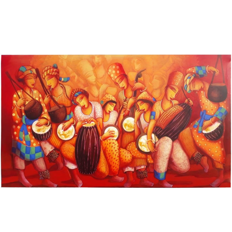 Rythme de la musique | Acrylique sur toile | Par Samir Sarkar