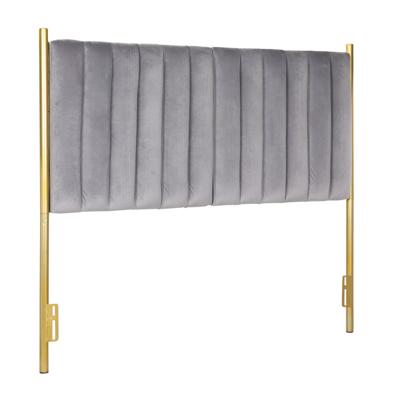 Temple Meads Upholstered Headboard, Gray, Queen