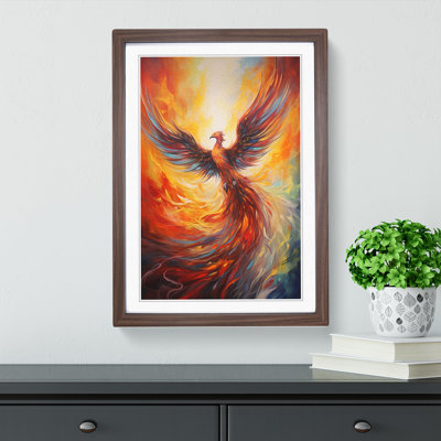 XYZ-FRM-V1223-5114 Phoenix Hard Edge - Single Picture Frame Print on Wood