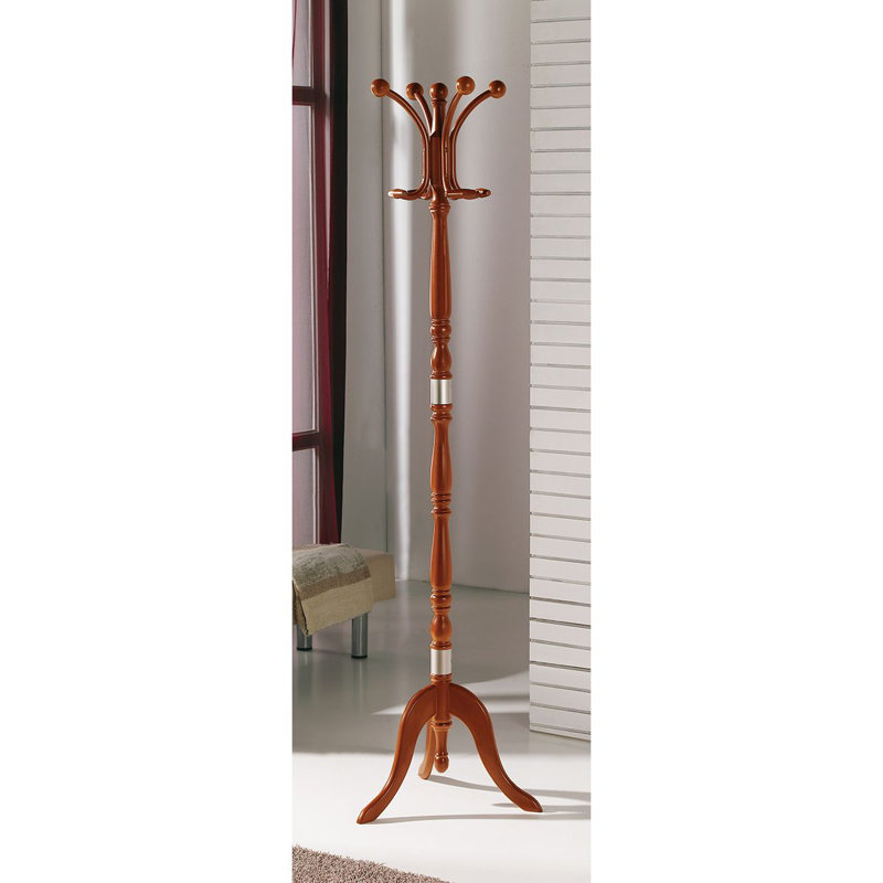 Schloss Freestanding 4 - Hook Coat Rack, Cherry