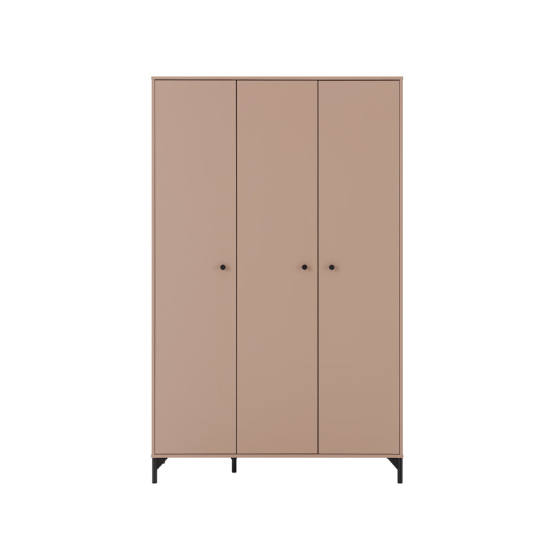 Heverlee 3 Door Manufactured Wood Wardrobe, Apricot