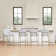 Angelick Upholstered Counter Stool with Metal Frame
