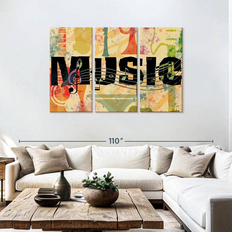 Abarca Retro Music Collage, 48" H x 74" W