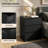 Modern Minimalist 20'' W 3-Drawer Nightstand with Hidden Charging Station, Black-594578582-594249059