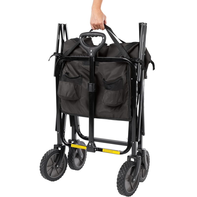 Wagon pliable de 5 po de style 1 po noir
