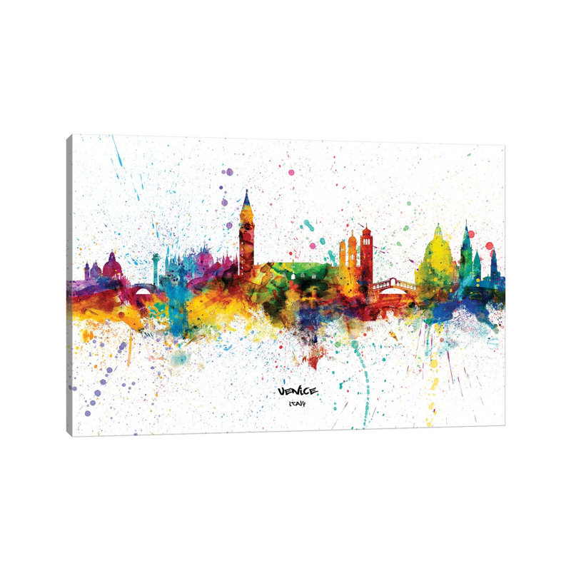 Venice Italy Skyline Splash by Michael Tompsett - 1 Piece Wrapped Canvas Wall Art, 66.04 cm H x 45.72 cm W x 1.91 cm D